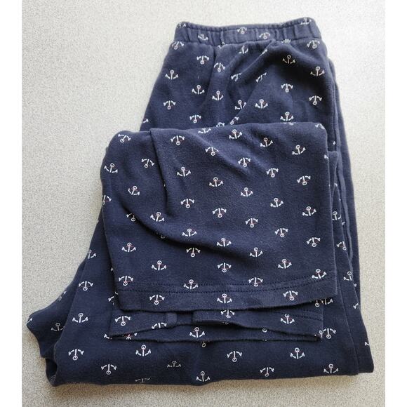 Cathy Daniels Blue Anchor Print Cropped Leggings Small Lightweight Pull On Soft - Picture 6 of 6